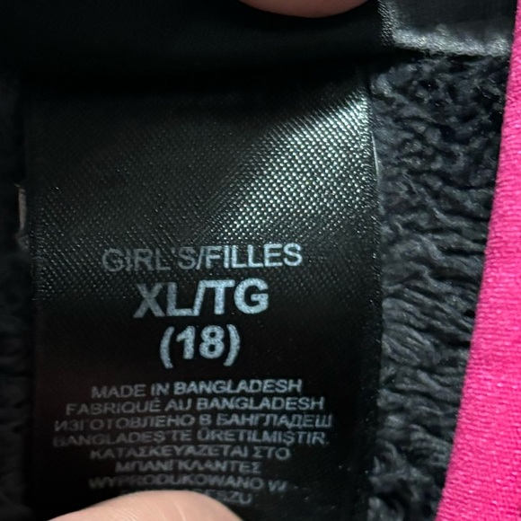 The North Face Girls Osito Fleece Full Zip Jacket Hooded, XL - Picture 3 of 9